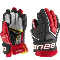 Bauer Supreme 3S Intermediate Hockey Gloves -Hockey Equipment bauer gloves bauer supreme 3s intermediate hockey gloves black red 12 28743838269506