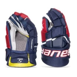 Bauer Supreme M5 Pro Senior Hockey Gloves -Hockey Equipment bauer gloves bauer supreme m5 pro senior hockey gloves navy red white 14 30597272961090
