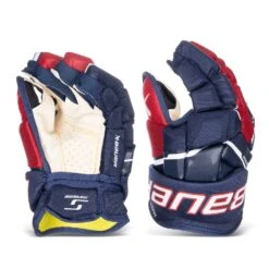 Bauer Supreme Matrix Senior Hockey Gloves -Hockey Equipment bauer gloves bauer supreme matrix senior hockey gloves navy red white 14 30597290950722