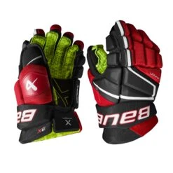 Bauer Vapor 3X Junior Hockey Gloves -Hockey Equipment bauer gloves bauer vapor 3x junior hockey gloves black red 10 29160852717634
