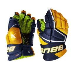 Bauer Vapor 3X Junior Hockey Gloves -Hockey Equipment bauer gloves bauer vapor 3x junior hockey gloves navy gold 10 29359205711938