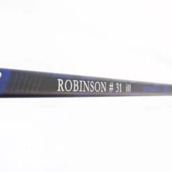 Bauer Supreme NHL Custom Senior Goalie Stick - Mike Robinson -Hockey Equipment bauer goalie sticks bauer supreme nhl custom senior goalie stick mike robinson silver blue p31 l 24 5 28904387674178