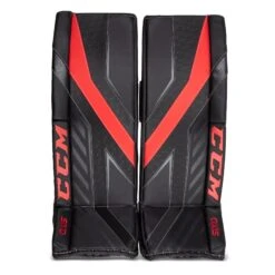 CCM Axis Senior Goalie Leg Pads -Hockey Equipment ccm leg pads ccm axis senior goalie leg pads black red black 33 1 5 28744295317570