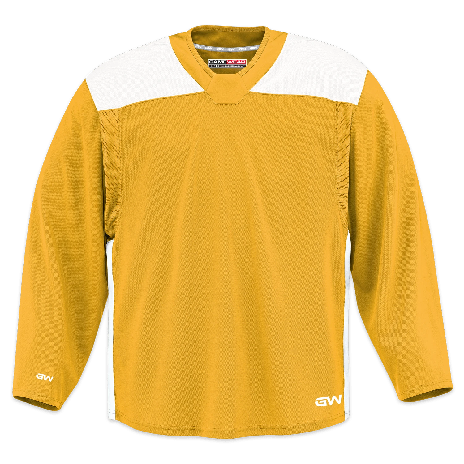 GameWear GW6500 ProLite Series Senior Hockey Practice Jersey - Yellow / White 3 GameWear GW6500 ProLite Series Senior Hockey Practice Jersey - Yellow / White