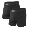 Saxx Vibe Boxers - Black / Black (2 Pack) -Hockey Equipment saxx underwear saxx vibe boxers black black 2 pack s 29811039567938