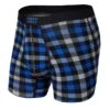 Saxx Vibe Boxers - Blue Flannel Check -Hockey Equipment saxx underwear saxx vibe boxers blue flannel check black blue s 29811069976642