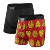 Saxx Vibe Boxers - Piece & Love / Black (2 Pack) 1 Saxx Vibe Boxers - Piece & Love / Black (2 Pack) -Hockey Equipment saxx underwear saxx vibe boxers piece love black 2 pack black red s 29811136004162