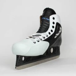 TRUE Senior One Piece Goalie Skates - Pro Stock - White Side/Toe - Size 11 -Hockey Equipment true goalie skates true senior one piece goalie skates pro stock white side toe size 11 11 15186419417154